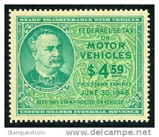 US RV 43 Mint Never Hinged Motor Vehicle Tax Stamp - Fiscaux