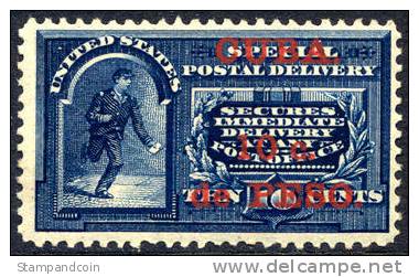 US Cuba E1 Mint Hinged 10c Special Delivery From 1899 - Kuba