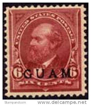 US Guam #6 Mint Hinged Overprint From 1899 - Guam