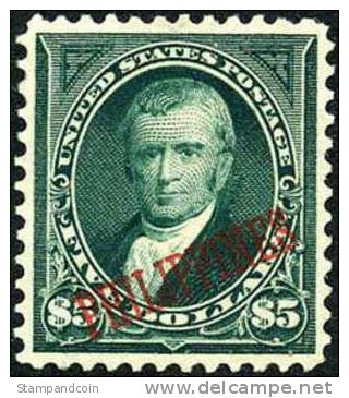 US Philippines #225 SUPERB Mint Hinged $5 Overprint From 1899-1901 - Filippijnen