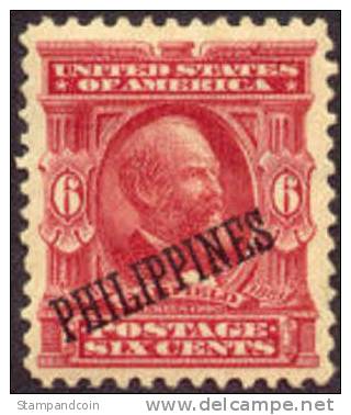 US Philippines #231 XF Mint Hinged 6c Overprint From 1899-1901 - Philippinen