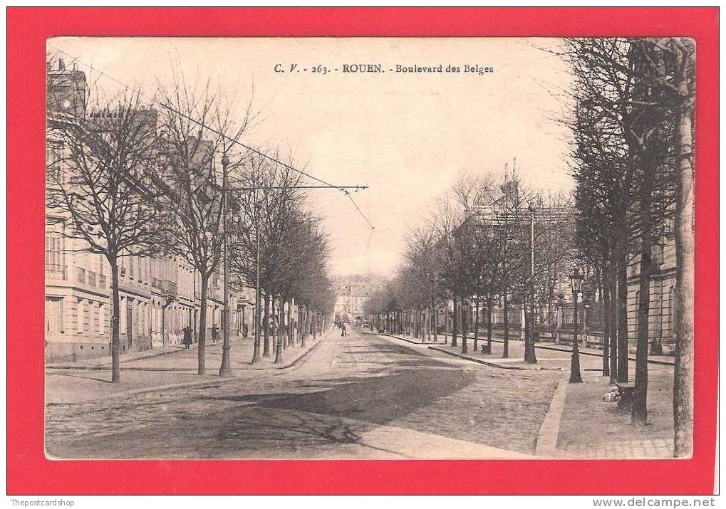 CPA 76 ROUEN CV 263 BOULEVARD DES BELGES MORE CHEAP FRANCE LISTED - Rouen