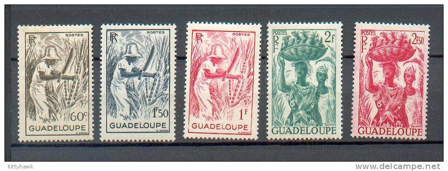 GUAD 318 - YT 197 à 213 * - Charnières Complètes - Unused Stamps