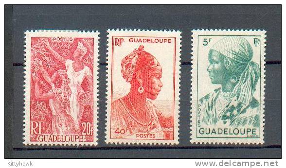 GUAD 318 - YT 197 à 213 * - Charnières Complètes - Unused Stamps