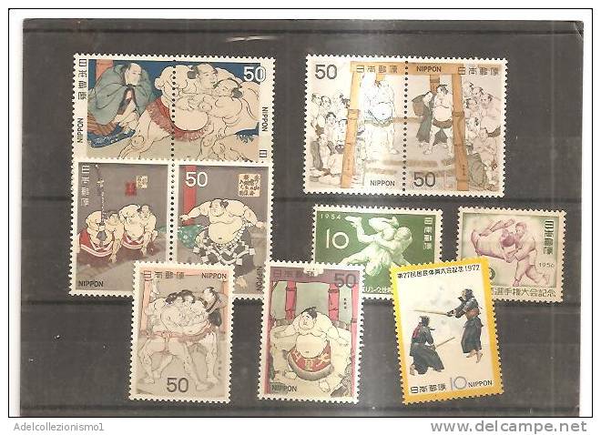 50377)n°11 Valori Lotta Giapponesi Nuovi E Dentellati - Unused Stamps