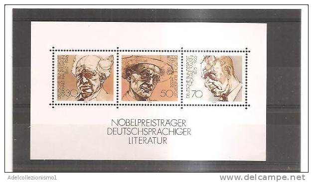 50381)foglietto Commemorativo Tedesco Premi Nobel Della Letteratura Con 3 Valori - Nuovi - 1st Day – FDC (sheets)