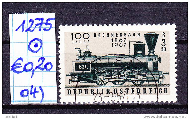 23.9.1967 - SM  "100 Jahre Brennerbahn" -  O Gestempelt   - Siehe Scan  (1275o 01-08) - Gebruikt