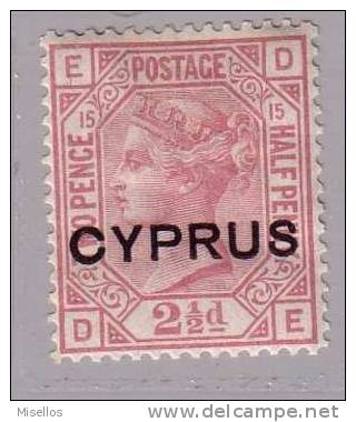 CHIPRE Nº 3 2,5 P. Rosa-carmin, De 1880 Plancha 15 - .-  Perfecto Y Limpio.  Oportunidad - Chypre (...-1960)