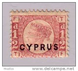 CHIPRE Nº 1   0,50 P. Rojo-carmin,de 1880 Plancha 12 -  -  Perfecto Y Limpio. Oportunidad - Cyprus (...-1960)