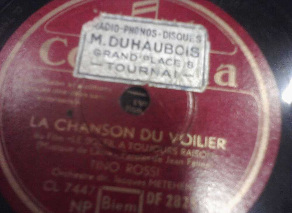 DISQUE GRAMOPHONE 78 TOURS /  H_JA  363_ TINO ROSSI _ TOI QUE MON COEUR APPELLE _ LA CHANSON DU VOILIER - 78 Rpm - Schellackplatten