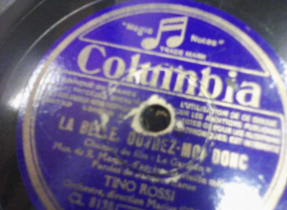 DISQUE GRAMOPHONE 78 TOURS /  H_JA  366_ TINO ROSSI _ J AI DEUX CHANSONS _ LA BELLE OUVREZ MOI DONC - 78 Rpm - Schellackplatten