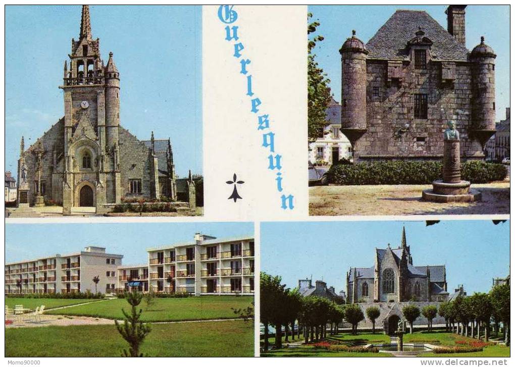 GUERLESQUIN : L'Eglise, Le Présidial, La Résidence Du Guic Et Le Square - Guerlesquin