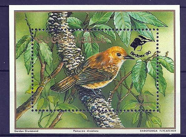 Cook Islands 1989 Birds Oiseaux  Aves WWF Protected Fauna Rarotonga Fruit Dove Birdpex 90 Mini Sheet MNH - Tauben & Flughühner