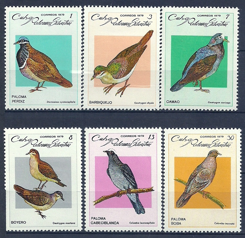 Cuba 1979 Birds Oiseaux Aves Doves And Pigeons MNH - Palomas, Tórtolas