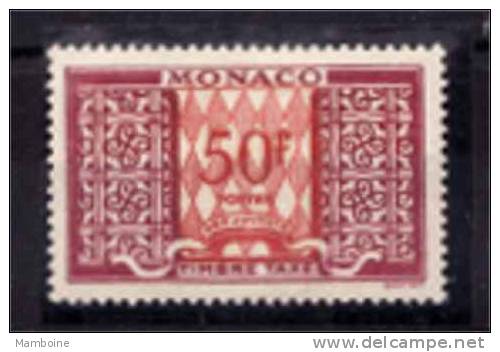 MONACO 1947  Taxe   N 38a  Neuf  X X  (gomme Sans Trace De Charn.) - Taxe