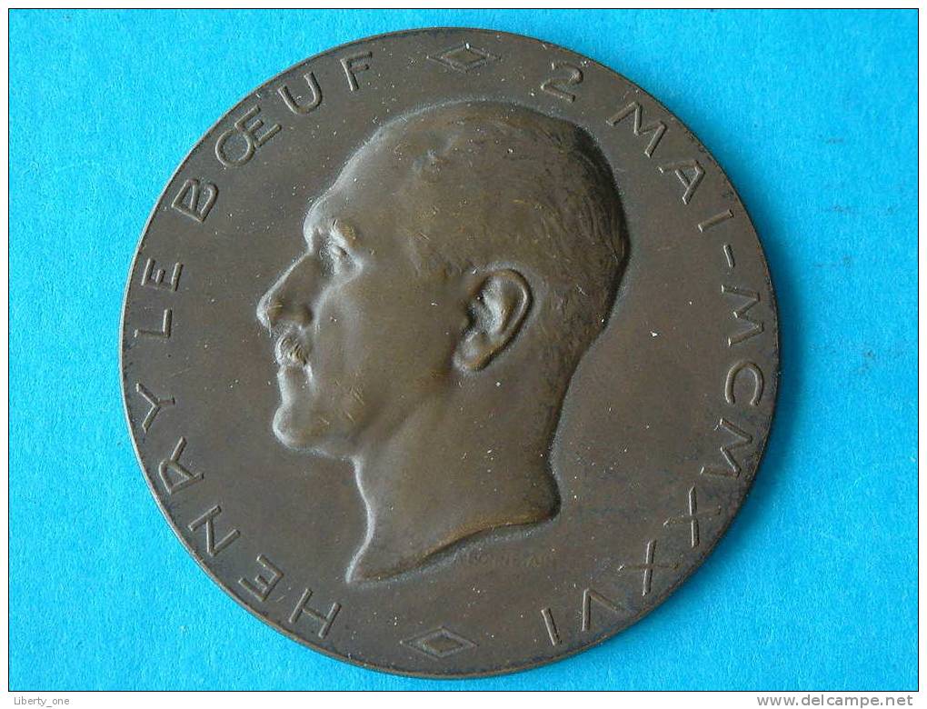 BRONZE MEDAL BY BONNETAIN / HENRY LE BOEUF - 2 MAI MCMXXVI ( 1926 ) ( 55 Mm./56,4 Gr. / For Grade, Please See Photo ) !! - Autres & Non Classés