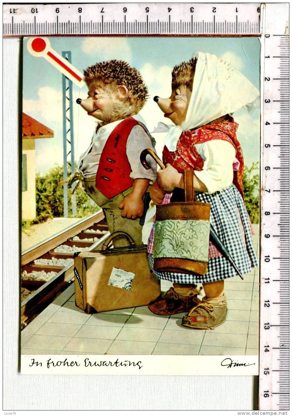 MECKI  - In Froher Erwartung  -  Von Diehl Film  -   Couple Sur Le Quai De La Gare - Mecki