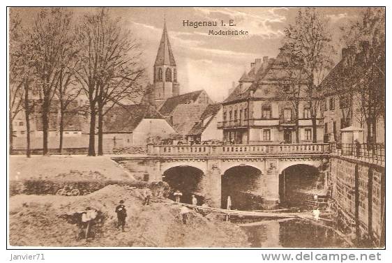 Hagenau I.E Moderbrücke - Elsass