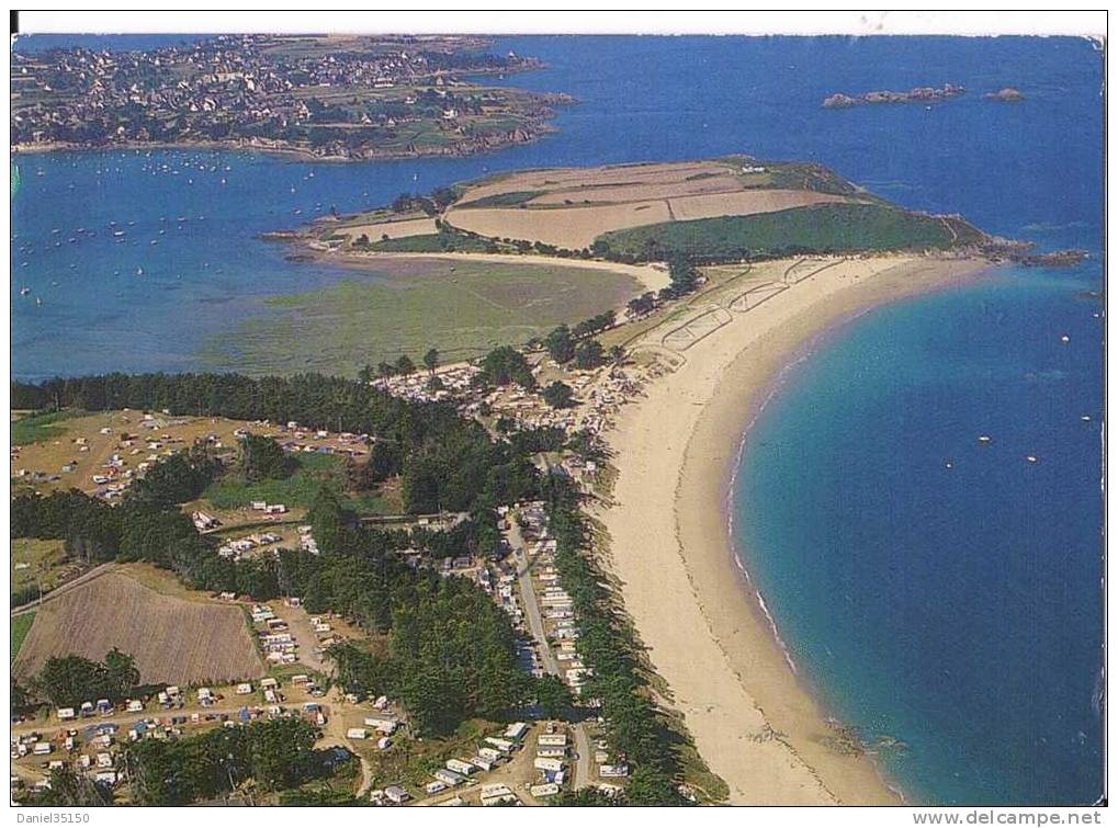 ST-COULOMB (I.-et-V.) Ci 440-37-  Vue Générale Aérienne Du Camping De La Guimorais Vers Rothéneuf CPSM Grand Format - Saint-Coulomb