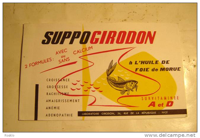 BUVARD PUBLICITAIRE 1950/60 / MEDICAMENT/ SUPOGIRODON - Chemist's