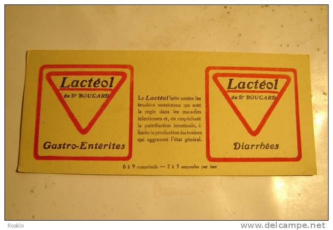 BUVARD PUBLICITAIRE 1950/60 / MEDICAMENT/ LACTEOL - Chemist's