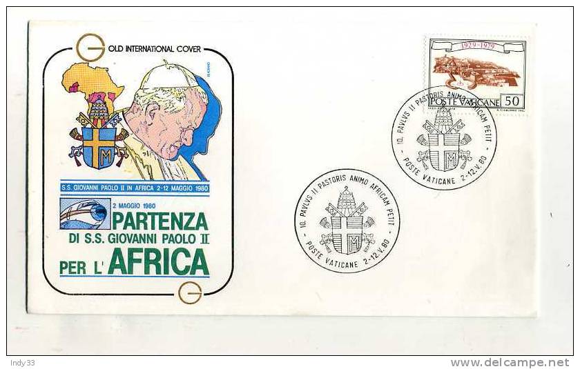 - VATICAN . CACHET COMMEMORATIF 2-12 /5/80 SUR ENVELOPPE - Variétés & Curiosités