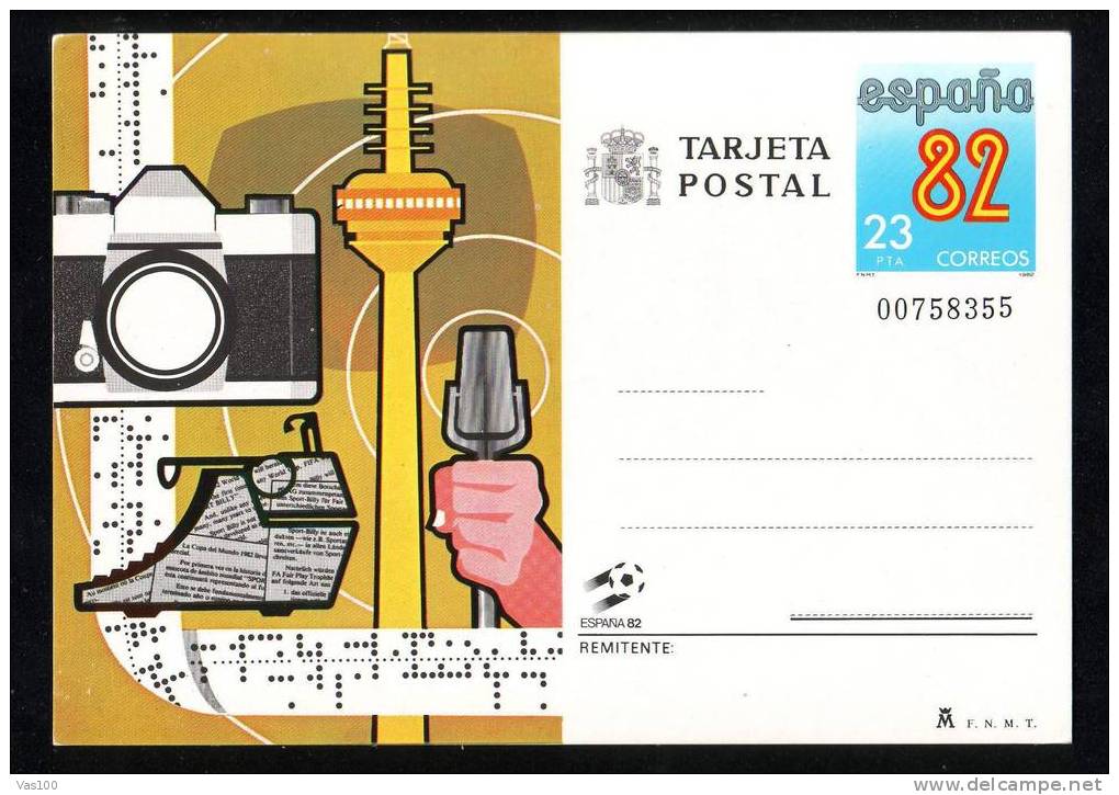 SPANIA 1982,ESPANA World Cup,Football,soccer,POSTC ARD STATIONERY. - 1982 – Espagne