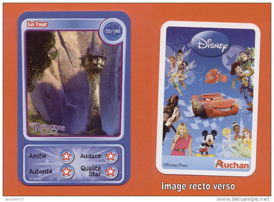 Carte à Collectionner Collectible Card Les Héros Disney AUCHAN RAIPONCE La Tour 22 / 180 - Other & Unclassified