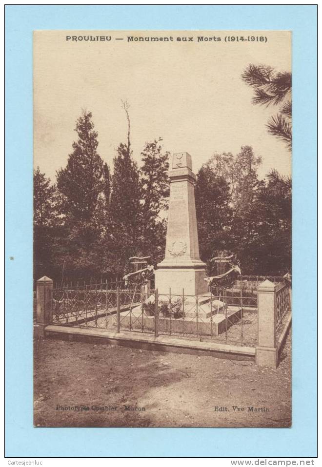 01 PROULIEU MONUMENT AUX MORTS 1914-1918 - Sin Clasificación