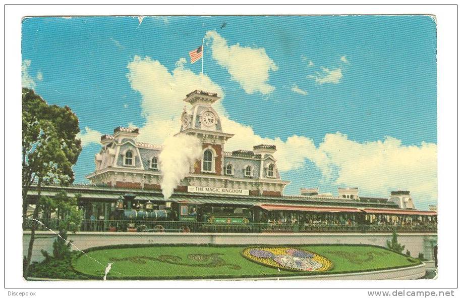 C336 The Walt Disney World - Magic Kingdom - Train - Old Mini Card / Viaggiata - Disneyworld