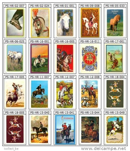 LOT - 20 Dos Différents De Jeu De Cartes CHEVAUX (Speelkaarten, Playing Cards) - Playing Cards (classic)