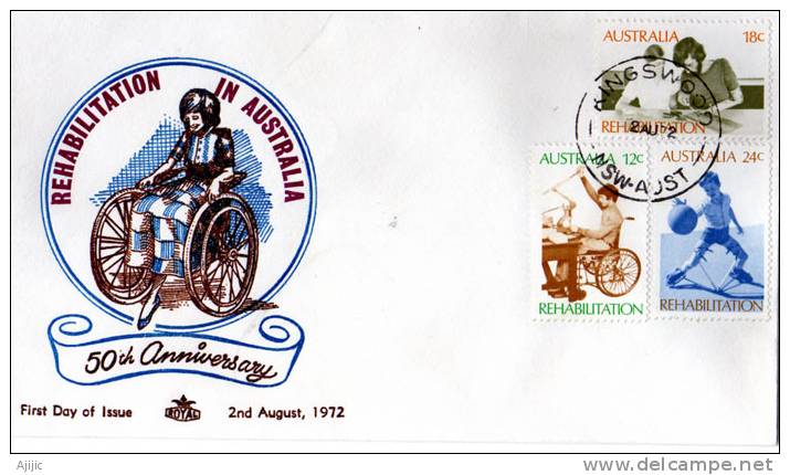 Australie.  Rehabilitation Des Handicapes. 1 FDC 1972 - Handicap