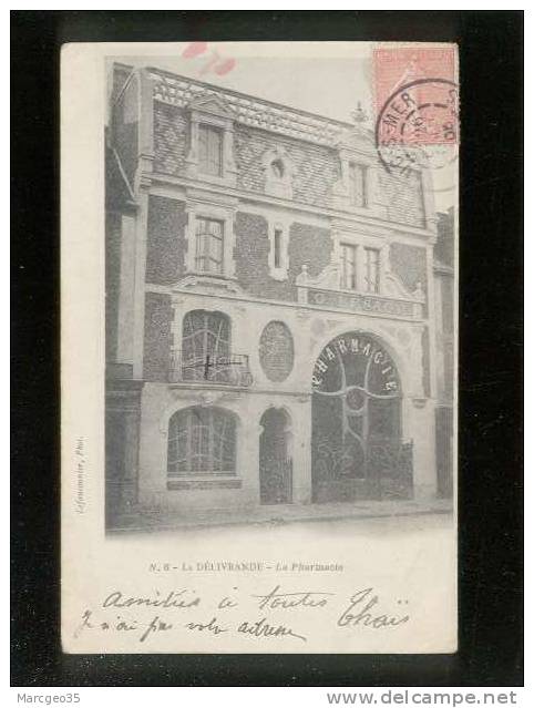 14 La Délivrande La Pharmacie édit.lefauconnier N° 6 G. Lesage Pharmacien ,façade Décor Art Nouveau Précurseur - La Delivrande