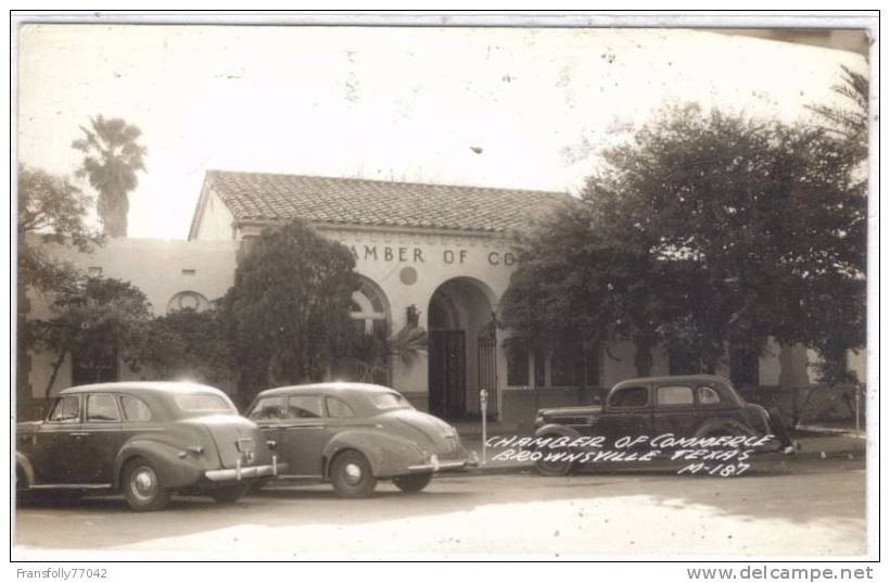 Rppc - U.S.A. - TEXAS - BROWNSVILLE - CHAMBER OF COMMERCE BUILDING - VNTG CARS - C-1950 - Altri & Non Classificati