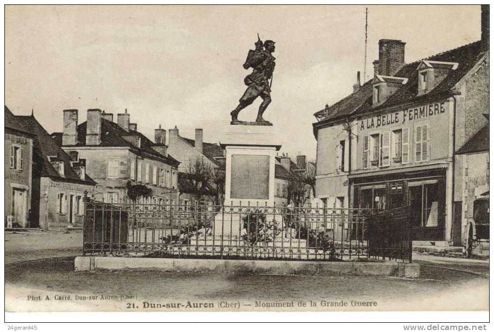 CPA DUN SUR AURON (Cher) - Monument De La Grande Guerre - Dun-sur-Auron