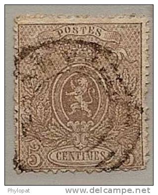 BELGIQUE 1866 Cob #25A @ - 1866-1867 Petit Lion