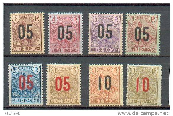 GUI 173 - YT 55 à 62 * - Le YT 62 Est Sur Papier Gauffré - Unused Stamps