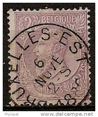 BELGIQUE 1884 Cob #52 @ - 1883 Léopold II