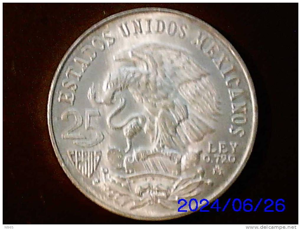 ESTADOS UNIDOS MEXICANOS  - 25 PESOS - ANNO 1968 - JUEGOS DE LA XIX OLIMPIADE MEXICO 1968 - ARGENTO  ( SILVER ) - Mexico