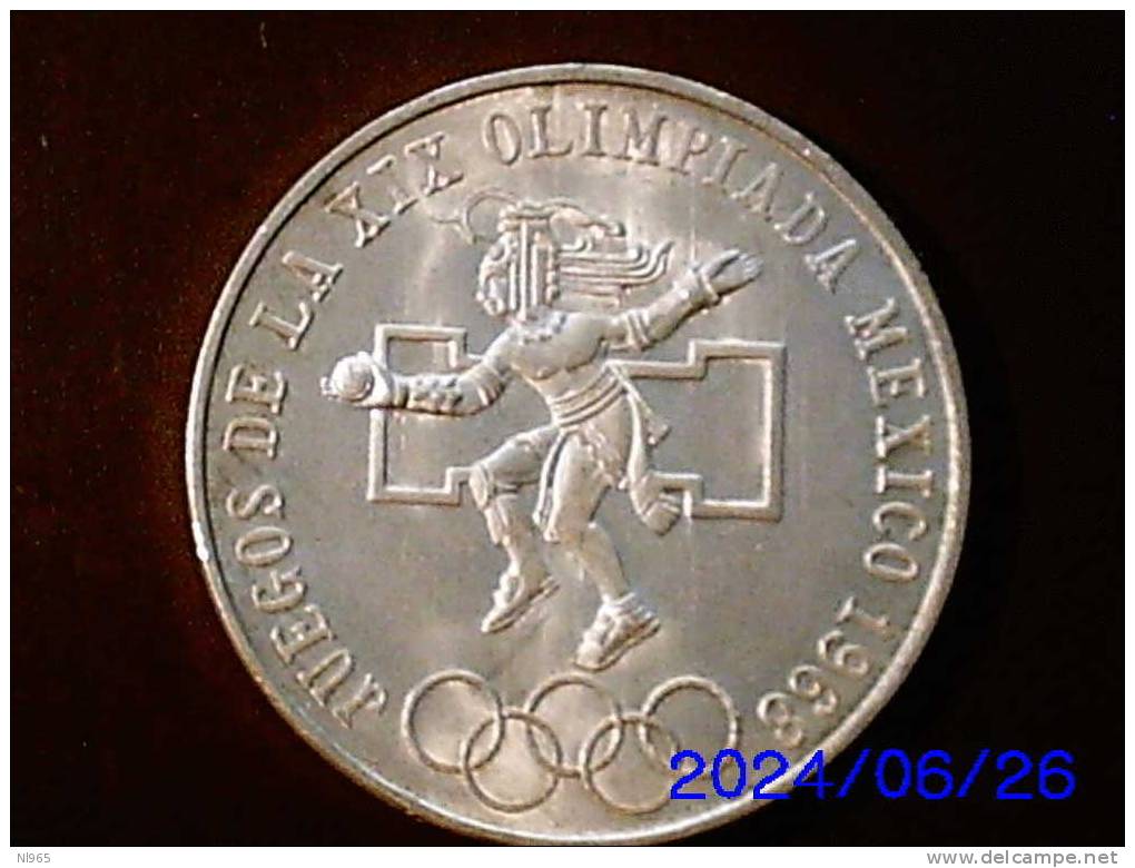 ESTADOS UNIDOS MEXICANOS  - 25 PESOS - ANNO 1968 - JUEGOS DE LA XIX OLIMPIADE MEXICO 1968 - ARGENTO  ( SILVER ) - Mexiko