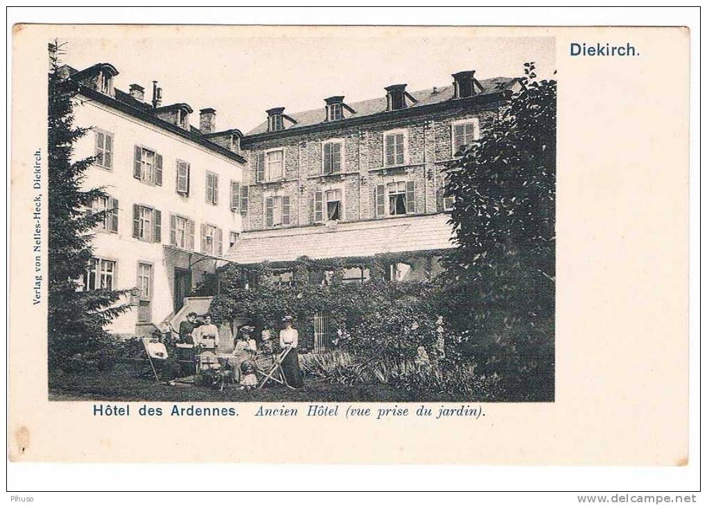 L792 :   DIEKIRCH : Hotel Des Ardennes - Ancien Hotel( Vue Prise Du Jardin) - Diekirch