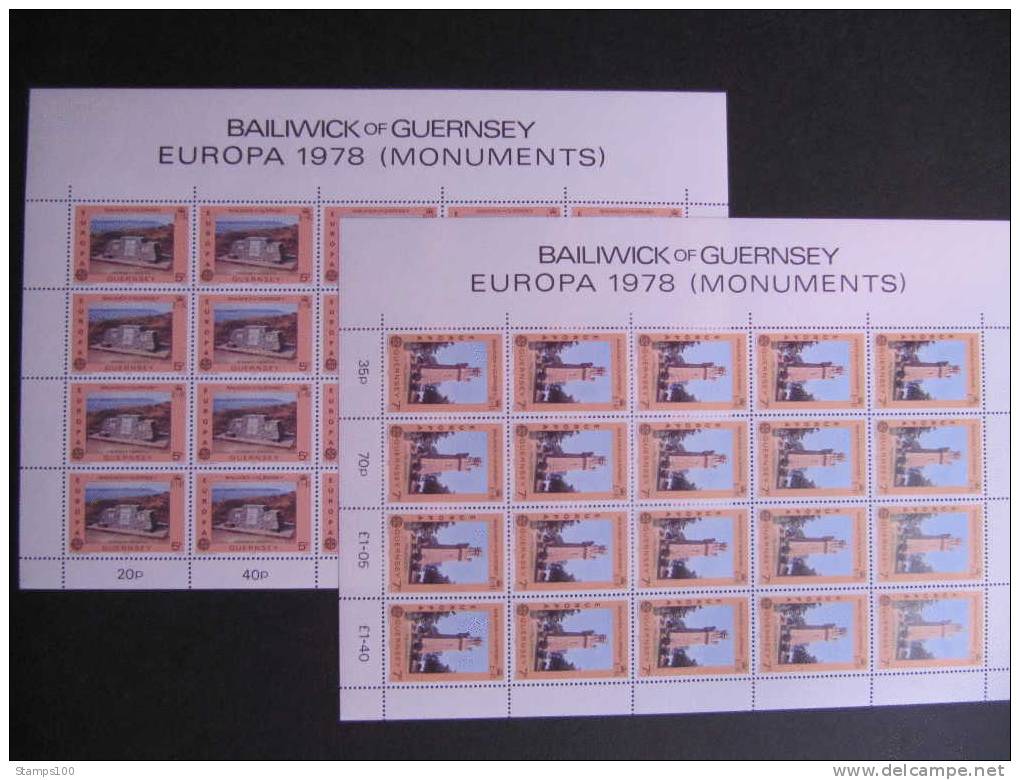 GUERNSEY, 1978, EUROPA CEPT SHEETLETS,  MNH** (1045100-285) - 1978