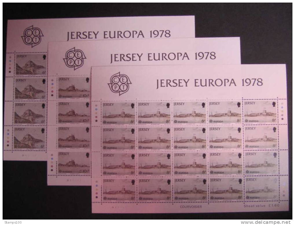 JERSEY, 1978, EUROPA CEPT SHEETLETS,  MNH** (1046300-575) - 1978