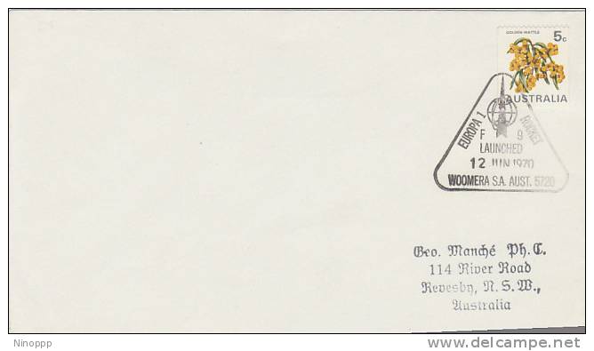 Australia-1970 Europa 1 Rocket Souvenir Cover - Storia Postale