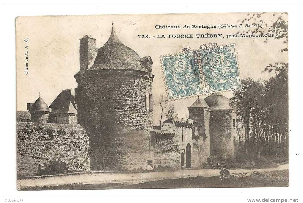 Moncontour-de-bretagne (22) : Le Château De La Touche-Tréby En 1906. - Moncontour