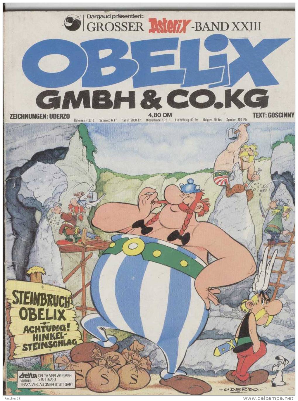 OBELIX  GMBH & CO.KG - GROSSER ASTERIX - BAND XXIII - JAHR 1978 STUTTGART   /A 15 - Autres & Non Classés