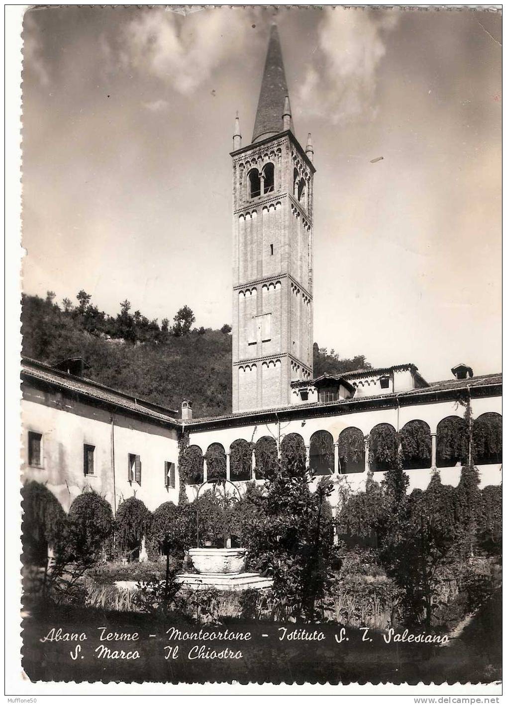 Italia 1953. Cartolina Di  ABANO TERME   -  Monteortone - Istituto S.T. Salesiano S. Marco - Il Chiostro. - Altri & Non Classificati