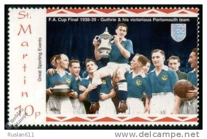 Soccer Fussball Football St.Martin 10p Portsmouth FA Cup MNH ** - Clubs Mythiques