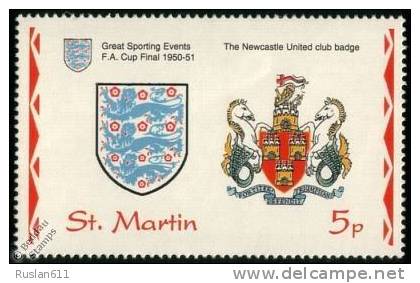 Soccer Fussball Football St.Martin 5p Newcastle United FA Cup MNH ** - Clubs Mythiques