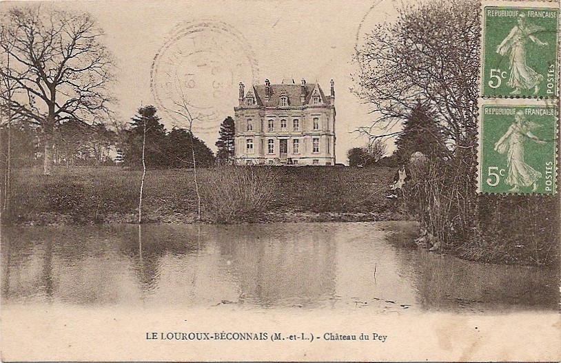 49 - Le Louroux-Béconnais - Château Du Pey (circulée 1919) - Le Louroux Beconnais